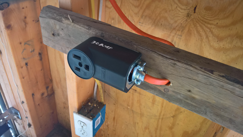 50amp outlet, 30amp breaker...